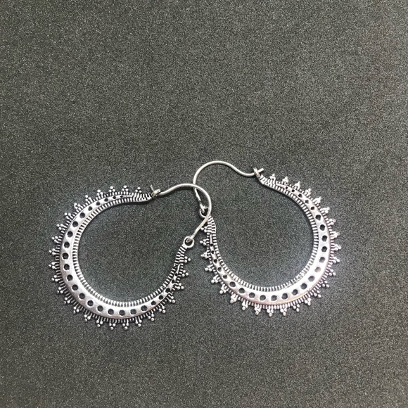 Bohemian Silver Earrings - Picture 1 of 4